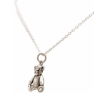 Gemshine necklace 3-D teddy bear pendant 925 silver