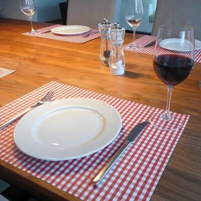 PAPER PLACEMATS - RED VICHY