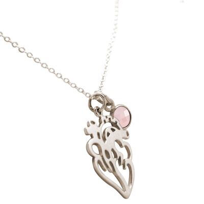 Collier Gemshine - anatomie. Coeur pour docteur, médecin