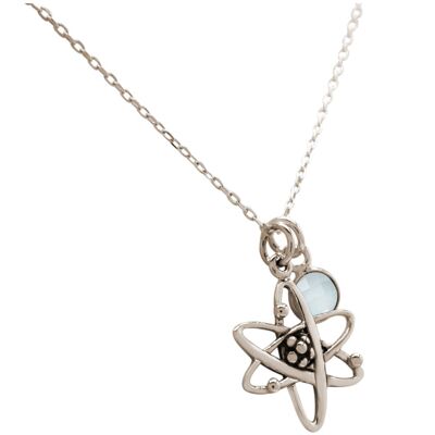 Gemshine Necklace Atom: Nucleus, Neutron, Proton