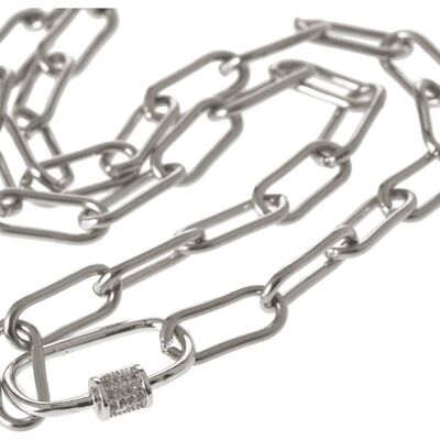 Collar Gemshine de acero inoxidable - cadena de eslabones con