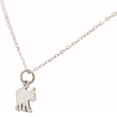 Gemshine necklace baby bear pendant 925 silver, gold plated
