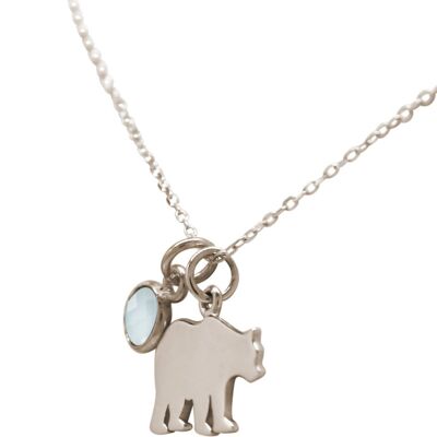 Collier Gemshine Ours, Maman Ours ou Papa Ours CHALCEDON