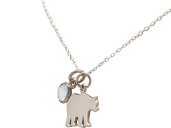 Collier Gemshine Ours, Maman Ours ou Papa Ours CHALCEDON 1