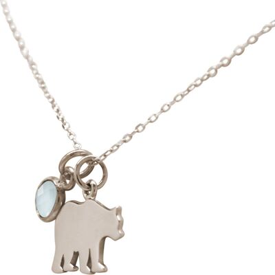 Gemshine Necklace Bear, Bear Mom or Bear Daddy CHALCEDON