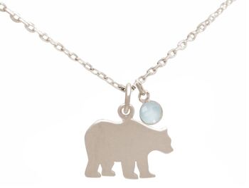 Collier Gemshine Ours, Maman Ours ou Papa Ours CHALCEDON 3