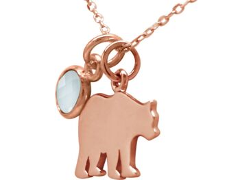 Collier Gemshine Ours, Maman Ours ou Papa Ours CHALCEDON 4