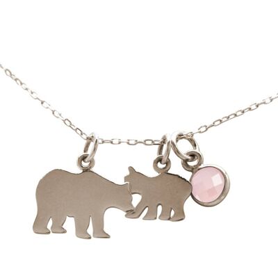 Gemshine - Necklace Bear Mama, Bear Papa with baby bear