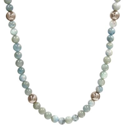 Gemshine necklace blue aquamarine gemstones in 925 silver