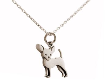 Collier Gemshine Pendentif Chien Chihuahua Solide 925 1