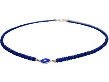 Collier tour de cou Gemshine avec saphir bleu et lapis-lazuli 4