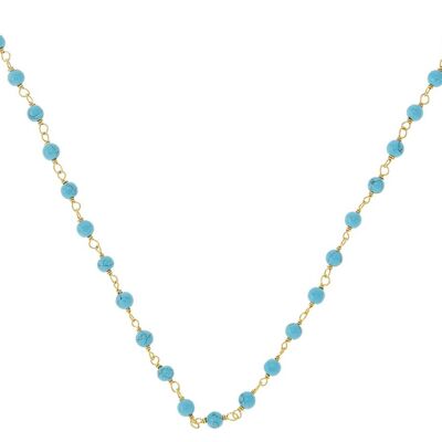 Collana girocollo Gemshine con pietre turchesi blu all'interno