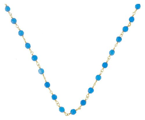 Gemshine Halskette Choker mit tiefblauen Saphir