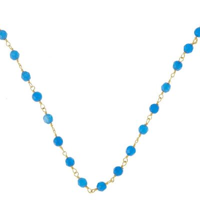 Collana girocollo Gemshine con zaffiro blu profondo