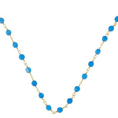 Gemshine Halskette Choker mit tiefblauen Saphir