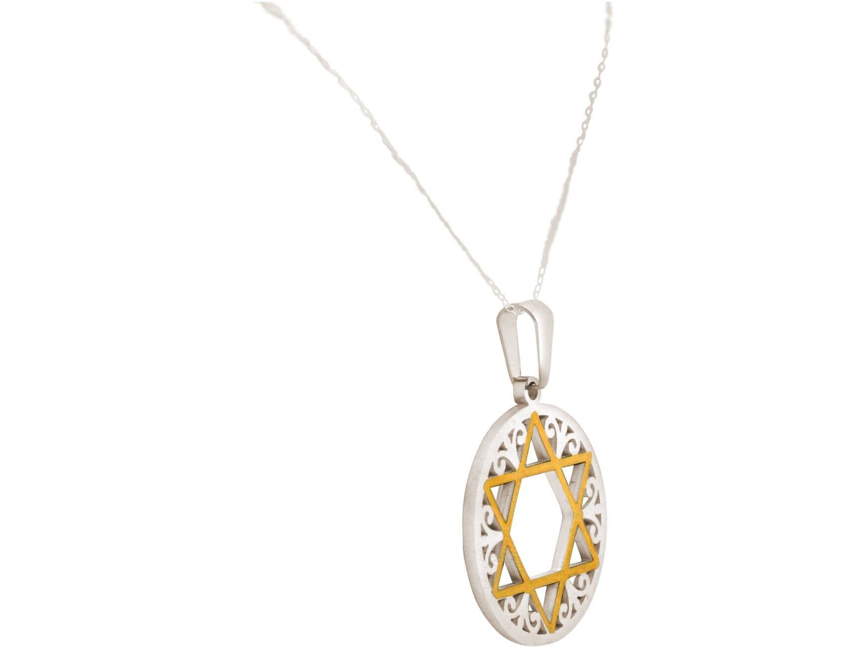 Collana Gemshine Stella di David, Stella di David in acciaio inossidabile