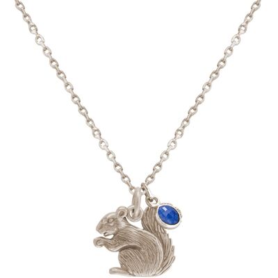 Gemshine Necklace SQUIRREL Forest hedge animal