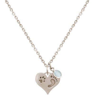 Gemshine Necklace HEART Prints on my Heart: Dog, Cat