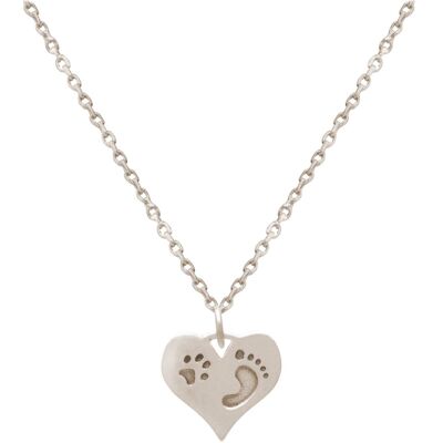 Gemshine - Necklace HEART Prints on my Heart: dog, cat