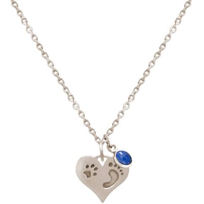 Gemshine Necklace - HEART Prints on my Heart: Dog, Cat