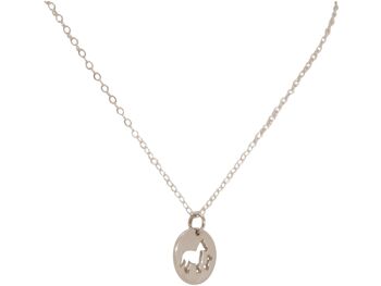 Collier Gemshine chien avec pendentif en os solide 925 1