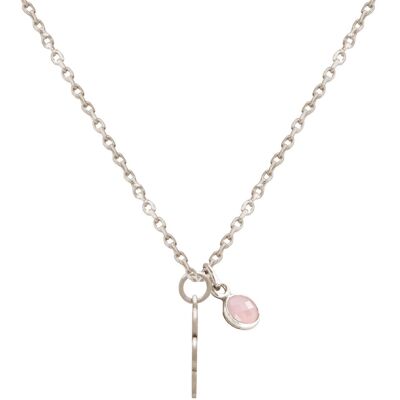 Collier Gemshine Chien Chat Patte Patte QUARTZ ROSE