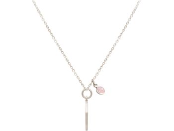 Collier Gemshine chien, patte de chat, patte avec quartz rose 2