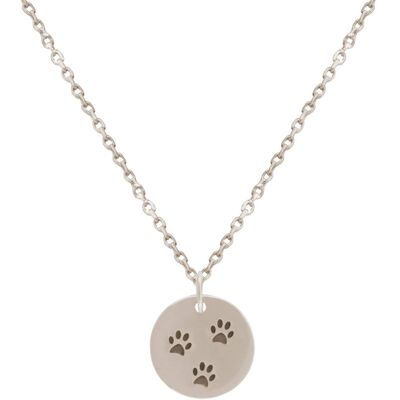 Gemshine - necklace dog, cat paws paw pendant 925