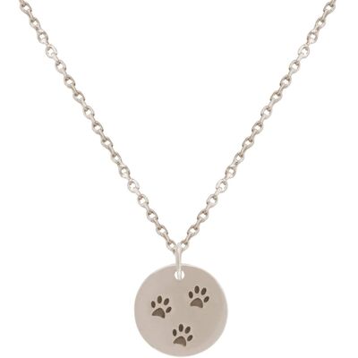 Gemshine - collier chien, chat pattes patte pendentif 925