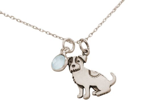 Gemshine Halskette Jack Russell Terrier Hund, Chalcedon