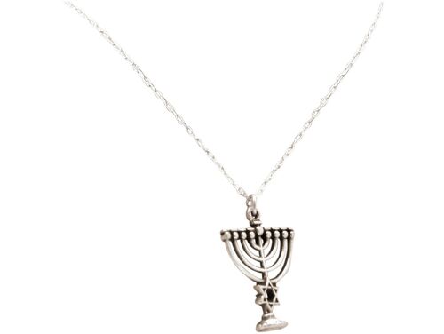 Gemshine Halskette Jüdischer Menorah Kerzenleuchter Chanukka
