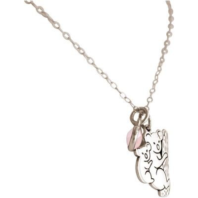 Collier Gemshine - KOALA Mama and Baby Bear d'Australie