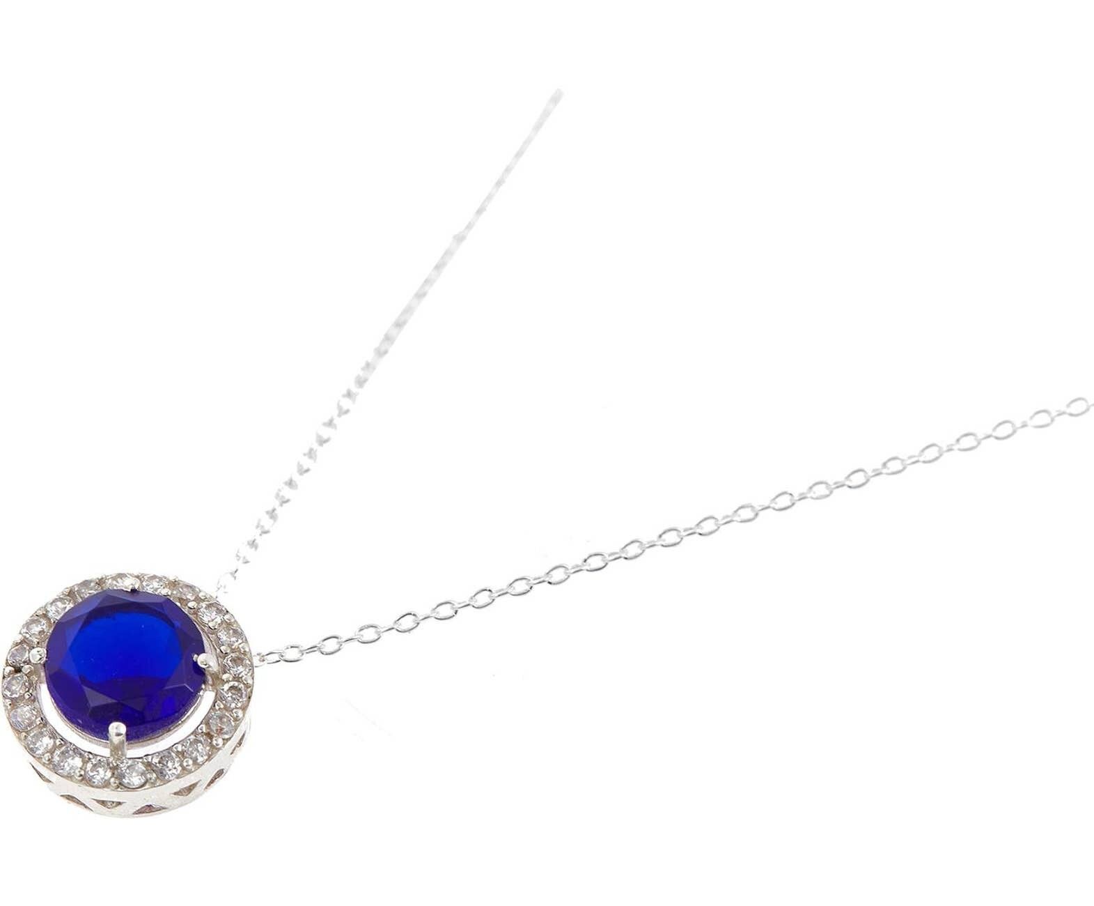 Collana Gemshine con gemma di quarzo zaffiro blu
