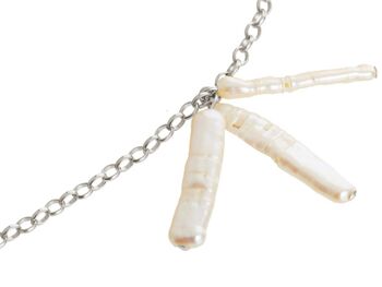 Collier Gemshine avec grosses perles de culture baroques blanches 2