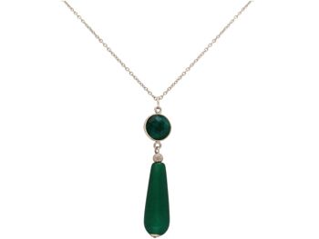 Collier Gemshine avec émeraude verte et pierre précieuse de jade 4