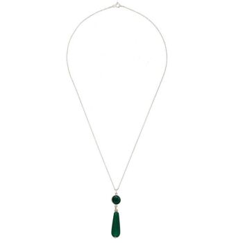 Collier Gemshine avec émeraude verte et pierre précieuse de jade 3