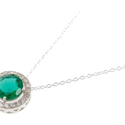 Collana Gemshine con gemma di quarzo tormalina verde