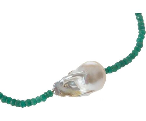 Gemshine Halskette mit grünen Smaragd Edelsteinen
