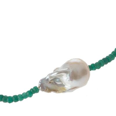 Gemshine necklace with green emerald gemstones