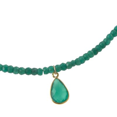 Gemshine - collar con piedras preciosas de esmeralda verde