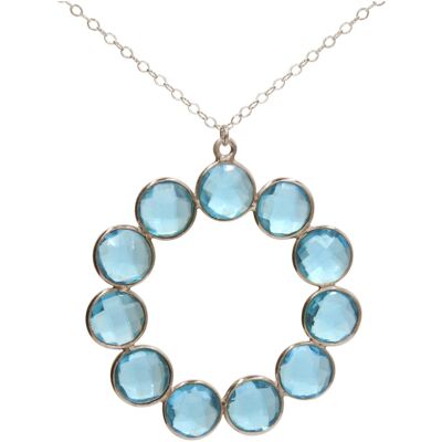 Gemshine Necklace with London Blue Topaz Quartz