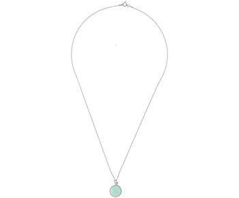 Gemshine - Collier avec une pierre gemme de calcédoine vert d'eau 2