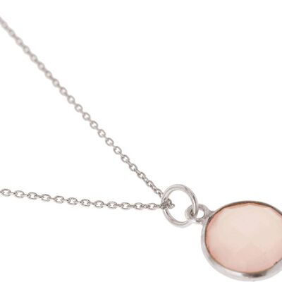 Gemshine necklace with rose quartz gemstone pendant