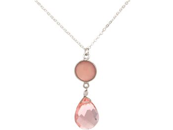 Collier Gemshine avec pierres précieuses de quartz rose 4