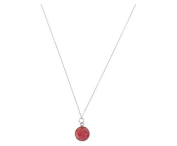 Collier Gemshine avec pendentif en pierre précieuse rubis rouge 3