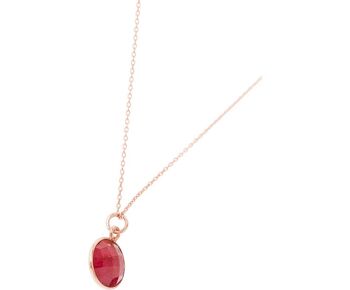 Collier Gemshine avec pendentif en pierre précieuse rubis rouge 4