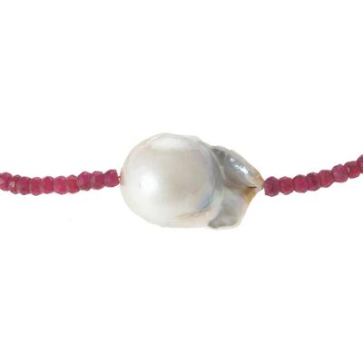 Gemshine - collar con piedras preciosas de rubí rojo