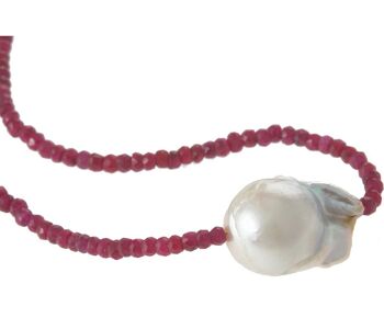 Gemshine - collier avec pierres précieuses rubis rouges 2