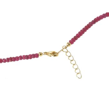 Gemshine - collier avec pierres précieuses rubis rouges 3