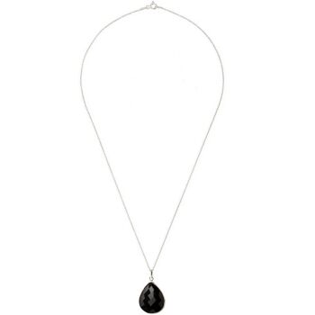 Collier Gemshine avec goutte de pierre précieuse d'onyx noir. 3